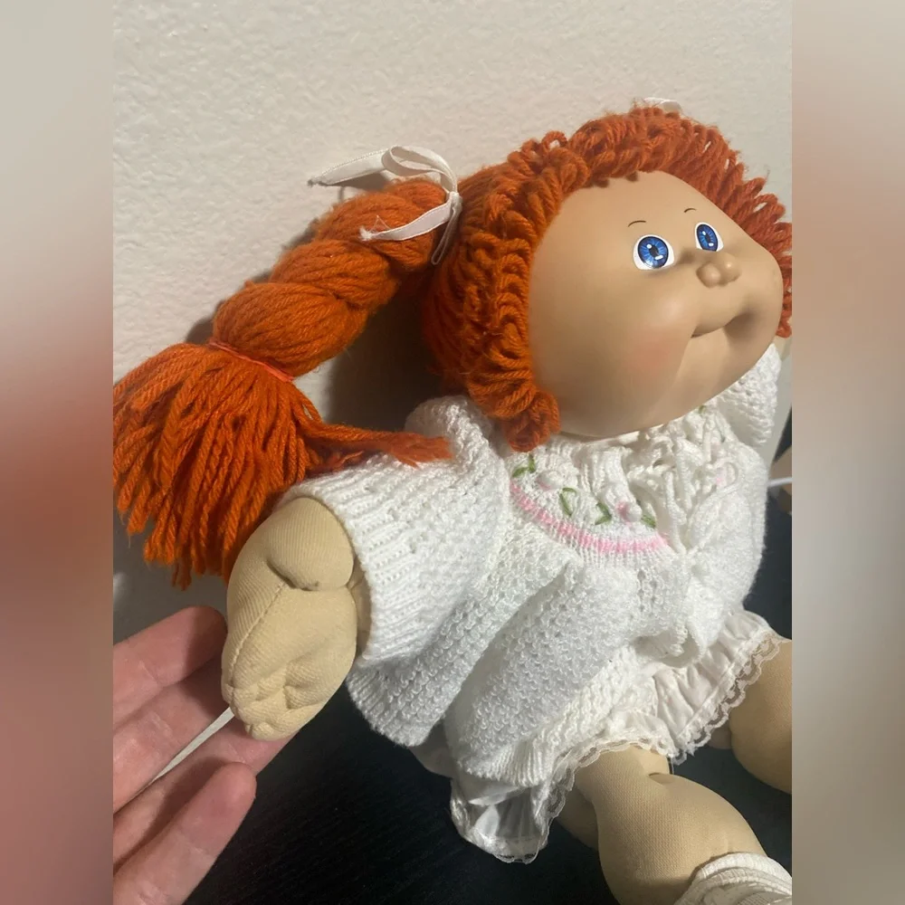 Rare Silk Tag Vintage Red Headed Cabbage Patch doll w/ cabbage patch clothes1985 - Picture 3 of 11